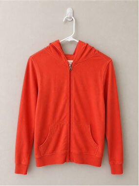Hanna Andersson Orange Zip Hoodie Kids 150 / US 12 Boys Girls Unisex Cotton